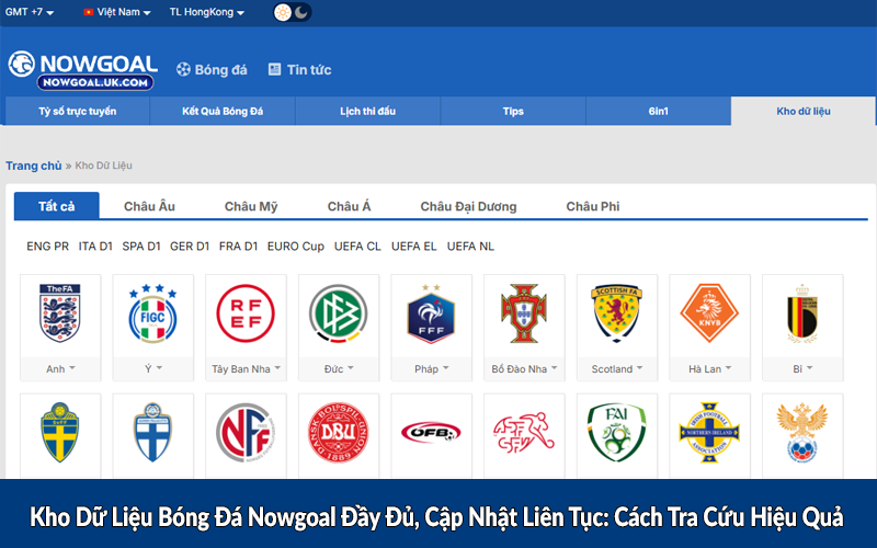 Kho Dữ Liệu Bóng Đá Nowgoal Đầy Đủ, Cập Nhật Liên Tục - Cách Tra Cứu Hiệu Quả